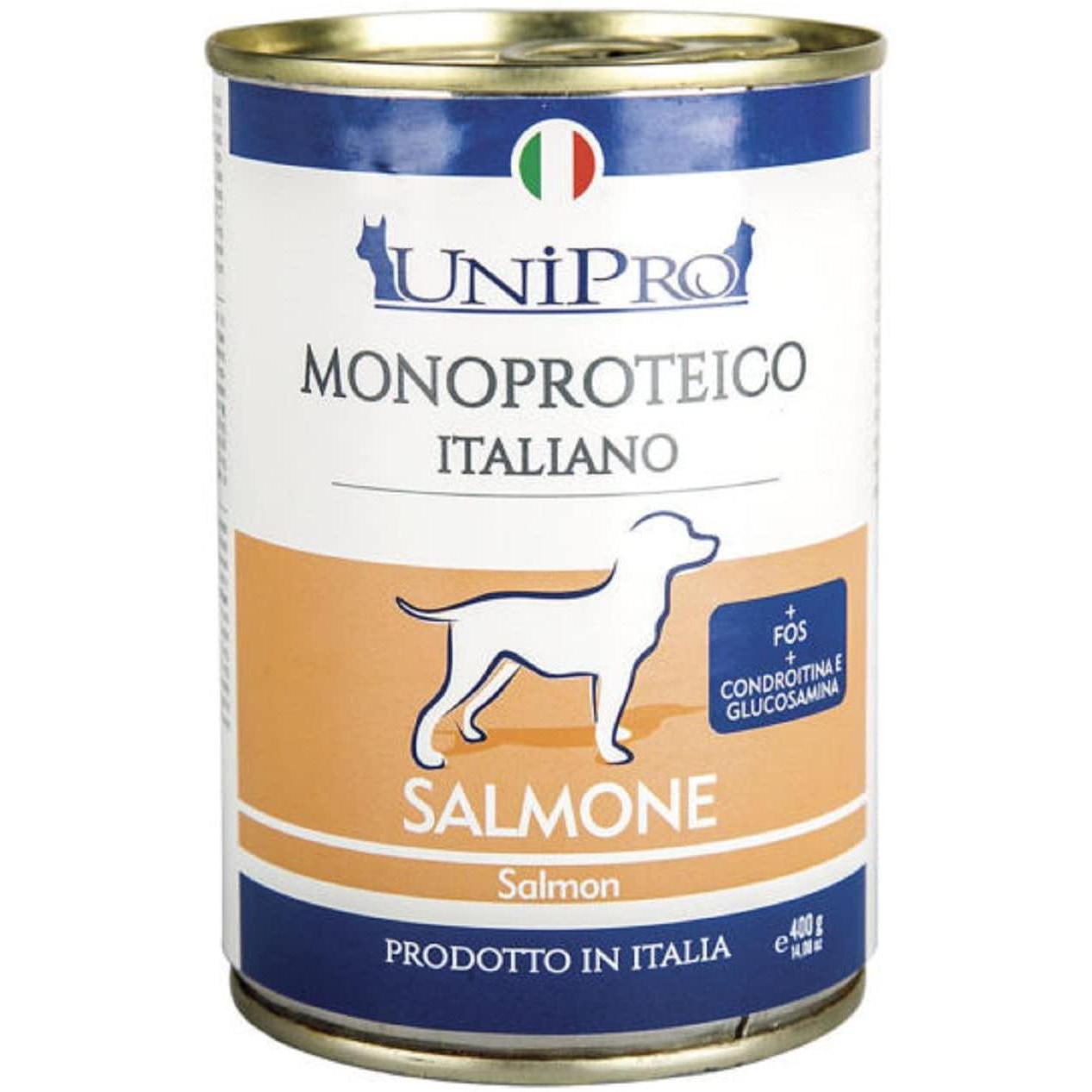 Unipro salmone unicamente 400 gr Unipro salmone unicamente 400 gr
